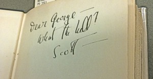 F. Scott Fitzgerald Inscription to George Jean Nathan