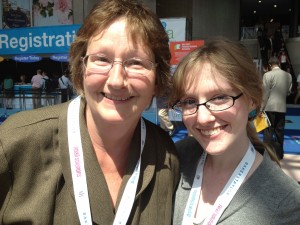 Jill Swenson and Claire Webber at Book Expo America - photo by Ashley Grill