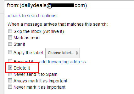 Automatically Delete incoming messages in gmail